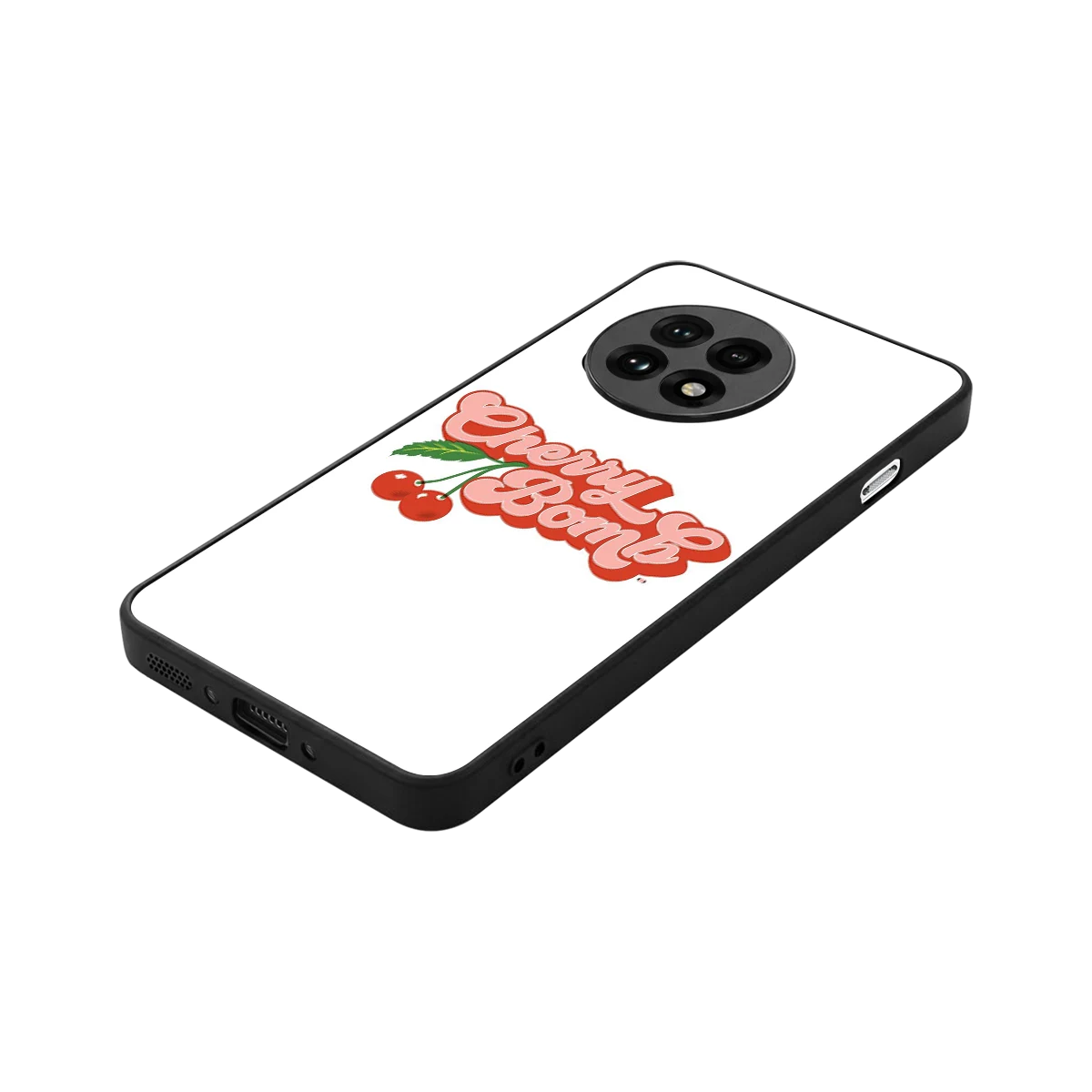 Cherry Bomb stylish phone case for oneplus 13r | glossy glass and slim fit
