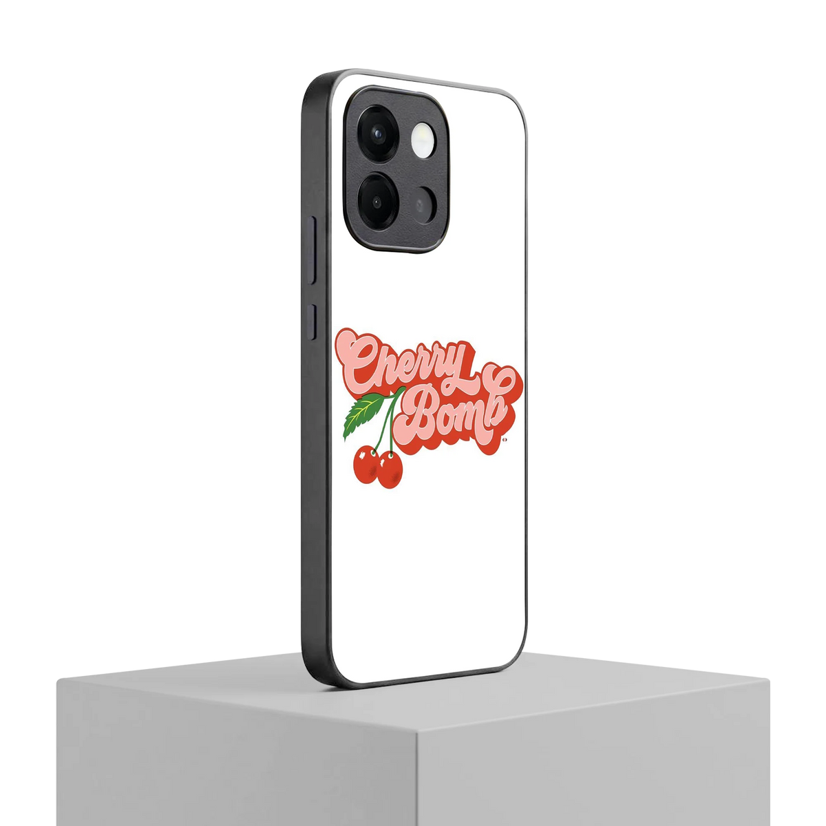 Cherry Bomb oneplus 13s mobile cover | shockproof glass phone case