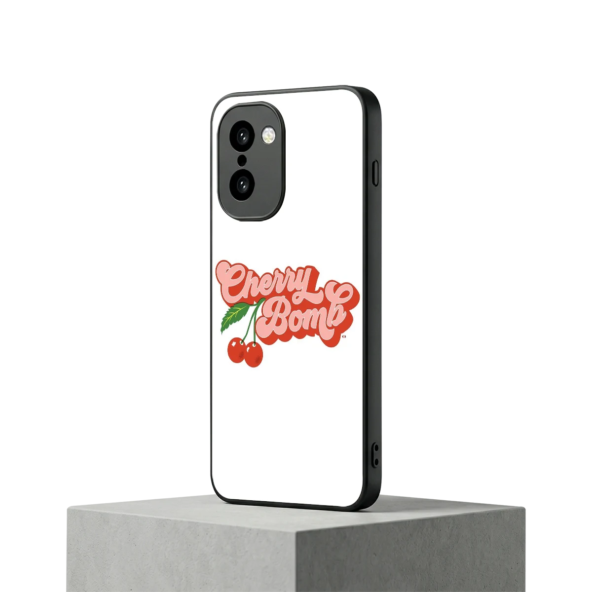 Cherry Bomb oneplus 15r mobile cover | shockproof glass phone case