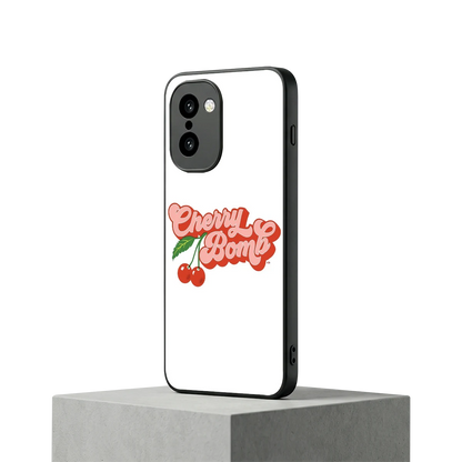 Cherry Bomb oneplus 15r mobile cover | shockproof glass phone case