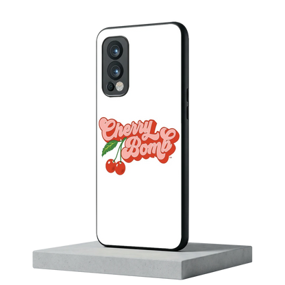 Cherry Bomb oneplus nord 2 mobile cover | shockproof glass phone case