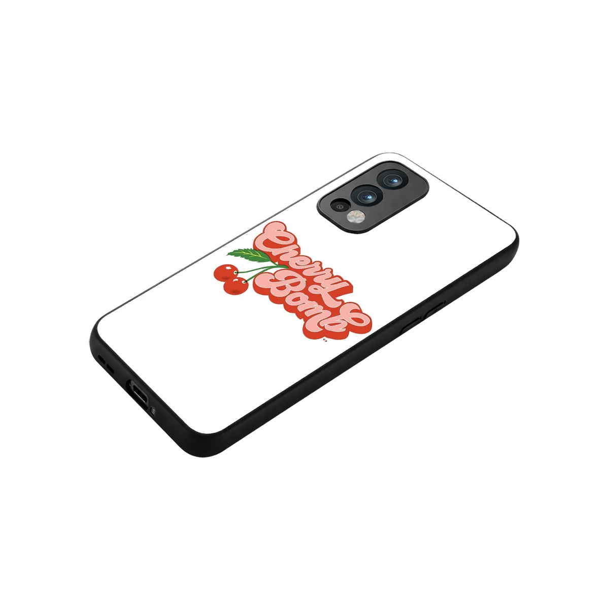 Cherry Bomb stylish phone case for oneplus nord 2 | glossy glass and slim fit