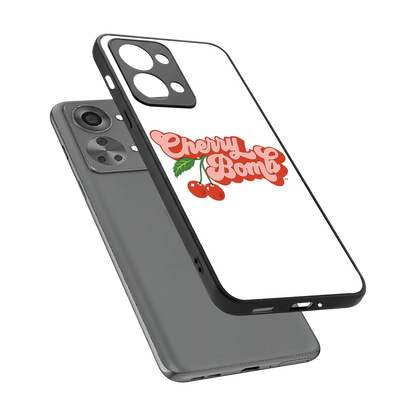 Cherry Bomb sleek oneplus nord 2t cover with tempered glass back and TPU edges