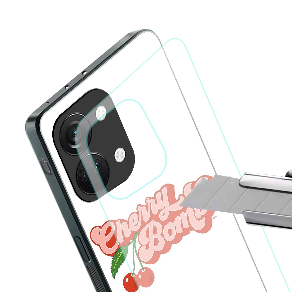 Cherry Bomb stylish phone case for oneplus nord 3 | glossy glass and slim fit