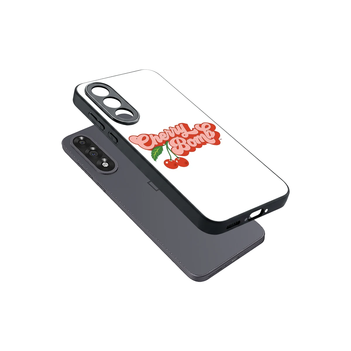 Cherry Bomb sleek oneplus nord 5 cover with tempered glass back and TPU edges