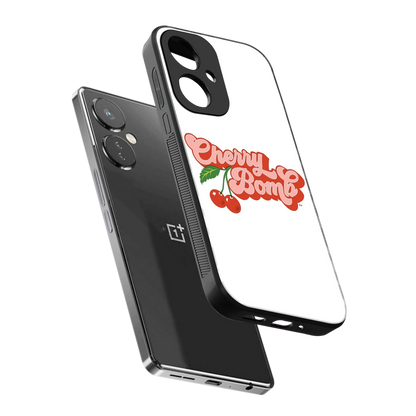 Cherry Bomb sleek oneplus nord ce 3 cover with tempered glass back and TPU edges