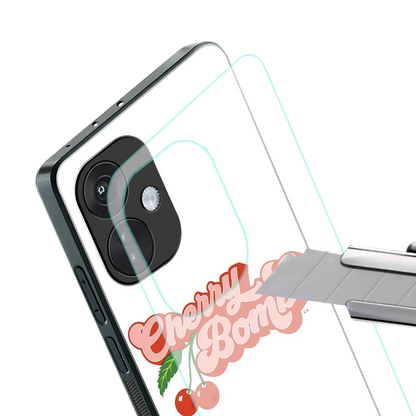 Cherry Bomb stylish phone case for oneplus nord ce 3 | glossy glass and slim fit