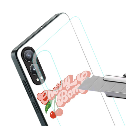 Cherry Bomb stylish phone case for oneplus nord ce 4 lite | glossy glass and slim fit