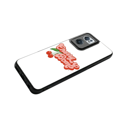 Cherry Bomb stylish phone case for oneplus nord ce 2 | glossy glass and slim fit