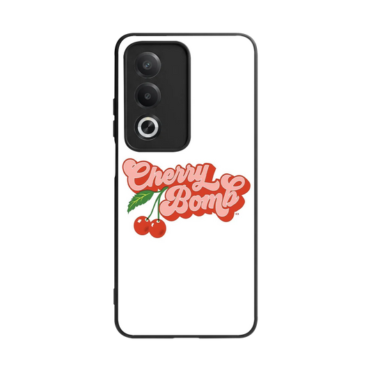 Cherry Bomb back phone cover | glass case for oppo a3 pro