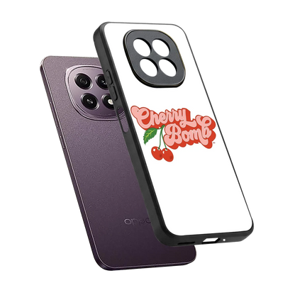 Cherry Bomb sleek oppo f29 5g cover with tempered glass back and TPU edges