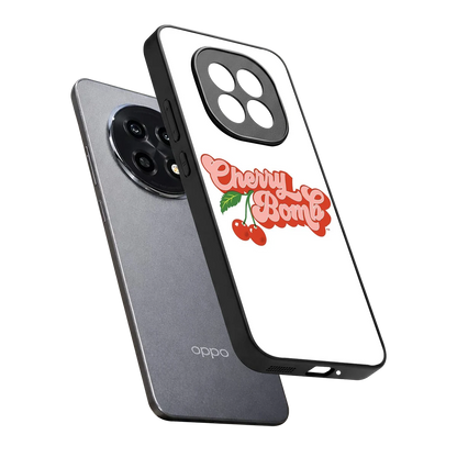 Cherry Bomb sleek oppo f29 pro 5g cover with tempered glass back and TPU edges