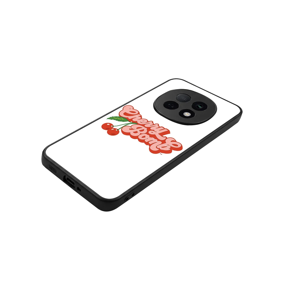 Cherry Bomb stylish phone case for oppo f29 pro 5g | glossy glass and slim fit