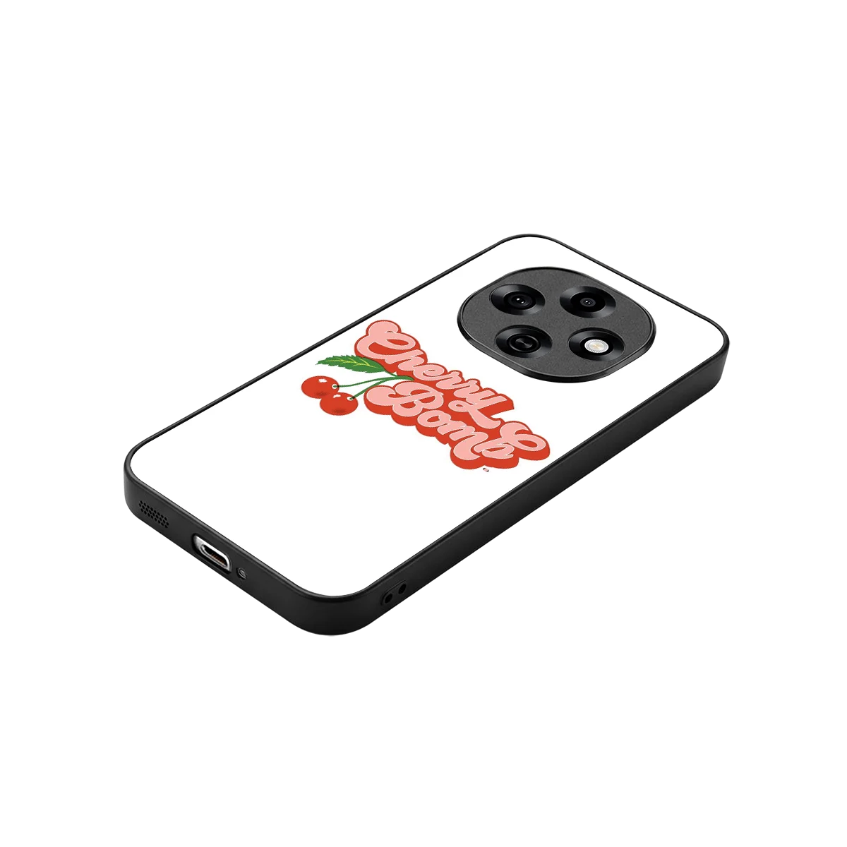 Cherry Bomb stylish phone case for oppo f31 pro 5g | glossy glass and slim fit