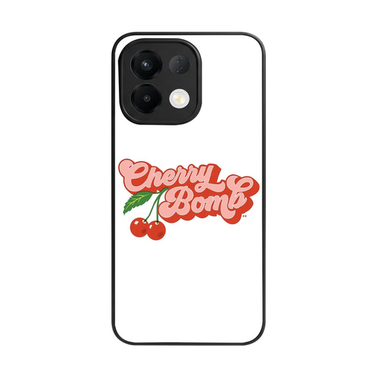 Cherry Bomb back phone cover | glass case for oppo k13 5g