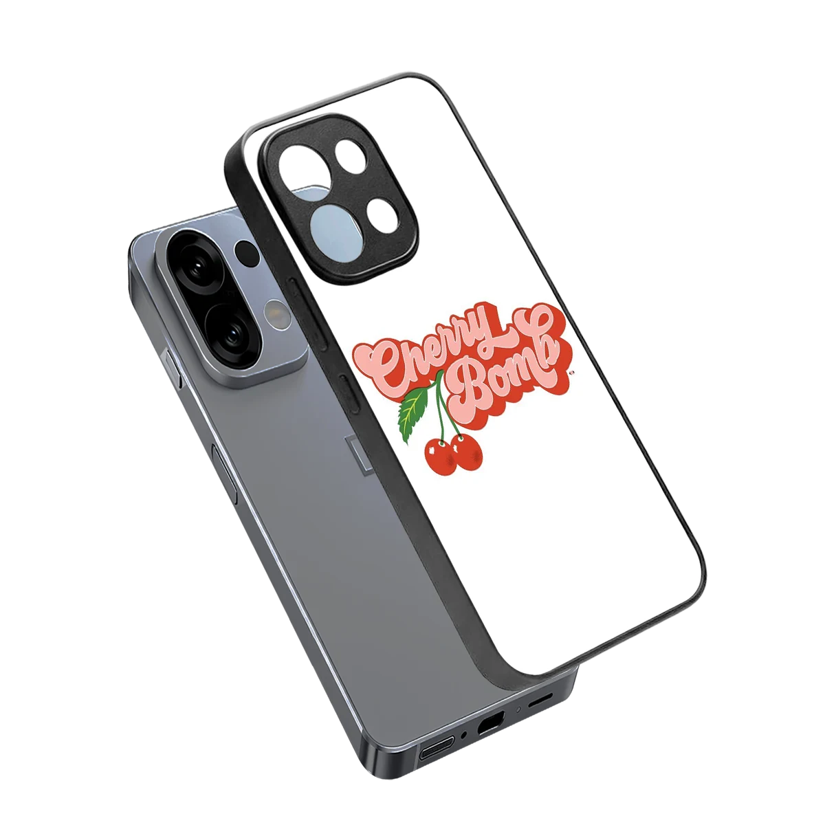 Cherry Bomb sleek oppo k13 5g cover with tempered glass back and TPU edges