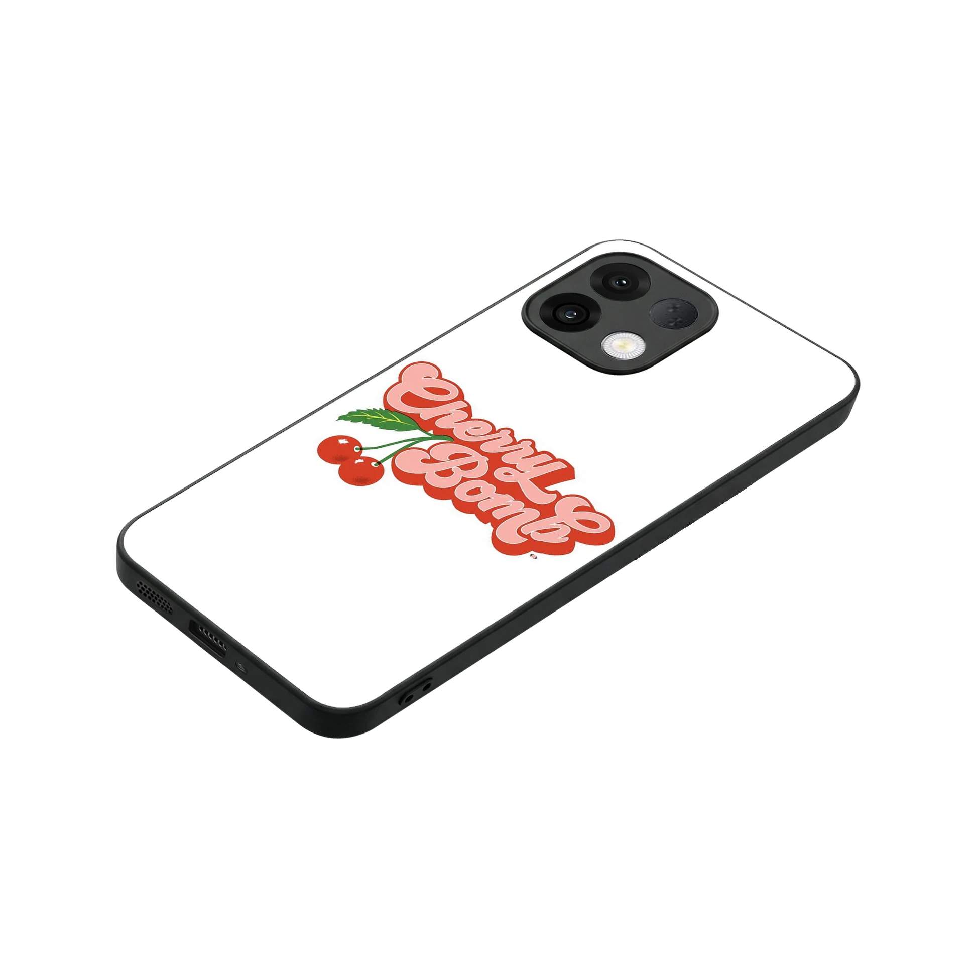 Cherry Bomb stylish phone case for oppo k13 5g | glossy glass and slim fit