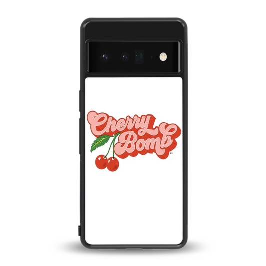 Cherry Bomb back phone cover | glass case for google pixel 6 pro