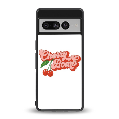 Cherry Bomb back phone cover | glass case for google pixel 7 pro