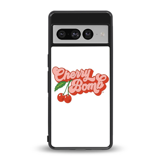 Cherry Bomb back phone cover | glass case for google pixel 7 pro