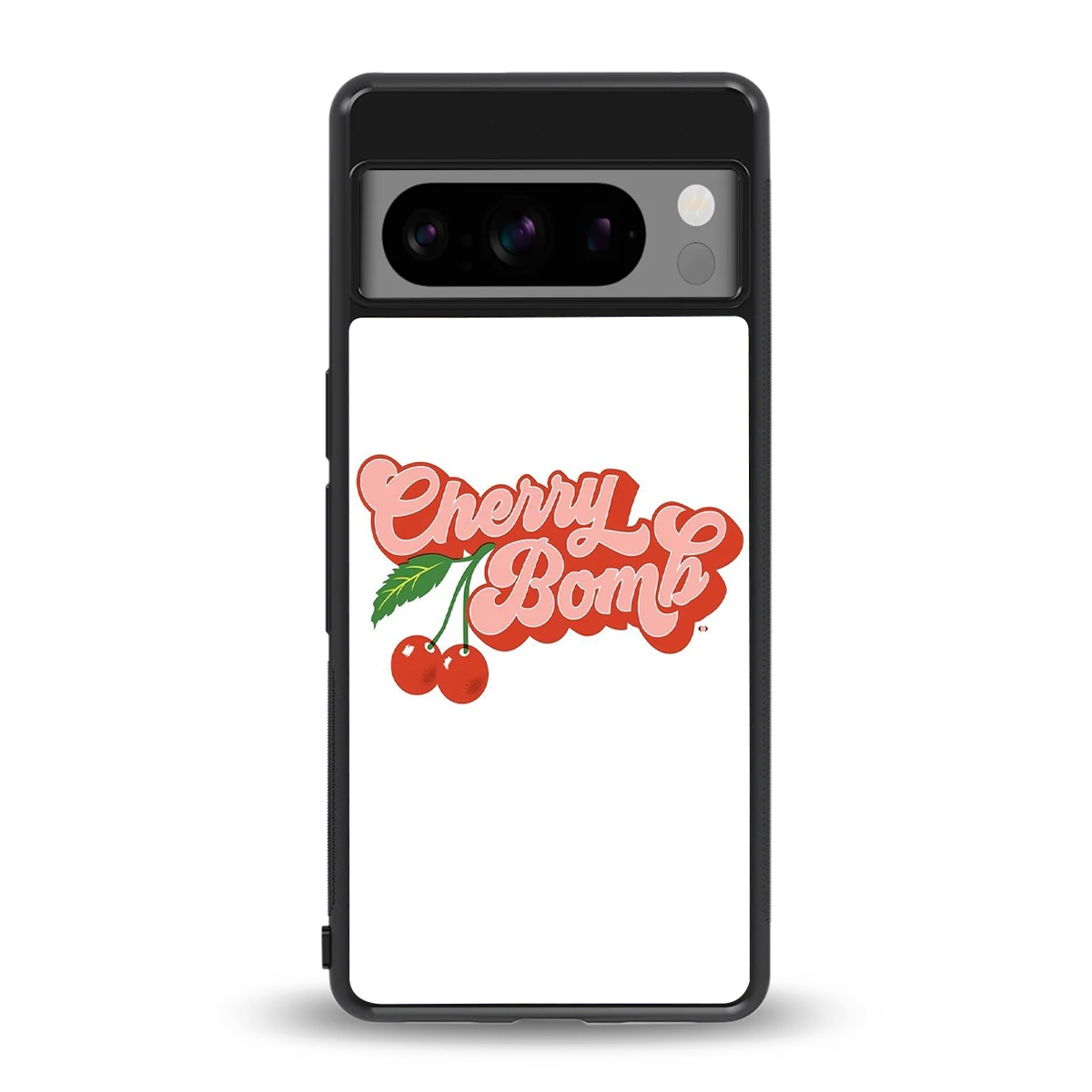 Cherry Bomb back phone cover | glass case for google pixel 8 pro