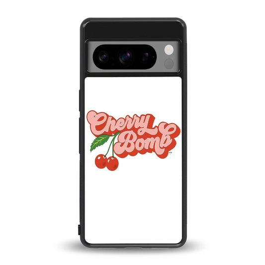 Cherry Bomb back phone cover | glass case for google pixel 8 pro