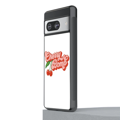 Cherry Bomb stylish phone case for google pixel 8 | glossy glass and slim fit