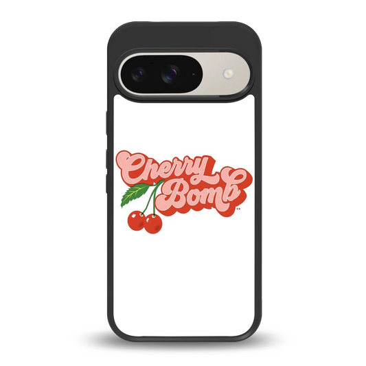 Cherry Bomb back phone cover | glass case for google pixel 9