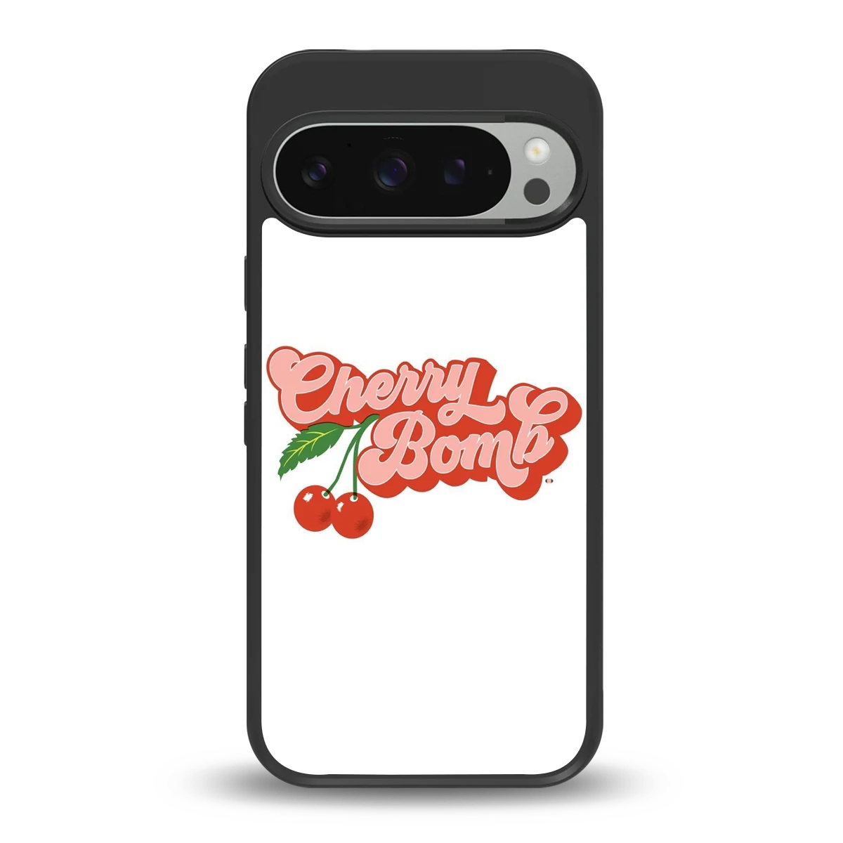 Cherry Bomb back phone cover | glass case for google pixel 9 pro