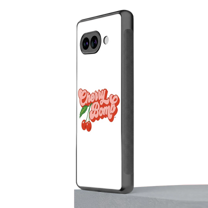 Cherry Bomb google pixel 10a mobile cover | shockproof glass phone case