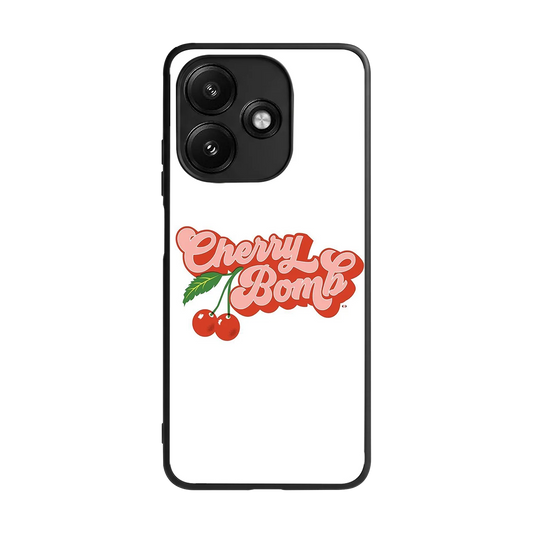 Cherry Bomb back phone cover | glass case for redmi 12 5g