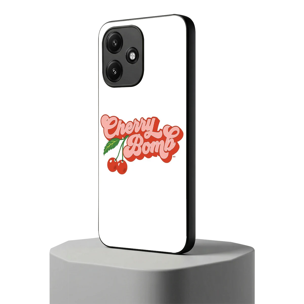 Cherry Bomb redmi 12 5g mobile cover | shockproof glass phone case