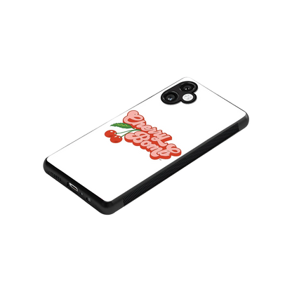 Cherry Bomb stylish phone case for samsung galaxy a06 5g | glossy glass and slim fit