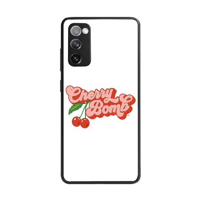 Cherry Bomb back phone cover | glass case for samsung galaxy s20 fe