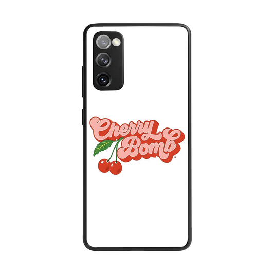 Cherry Bomb back phone cover | glass case for samsung galaxy s20 fe