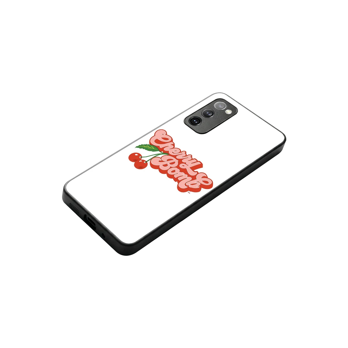 Cherry Bomb stylish phone case for samsung galaxy s20 fe | glossy glass and slim fit