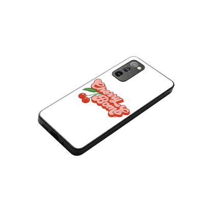 Cherry Bomb stylish phone case for samsung galaxy s20 fe | glossy glass and slim fit