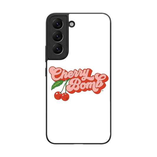 Cherry Bomb back phone cover | glass case for samsung galaxy s22