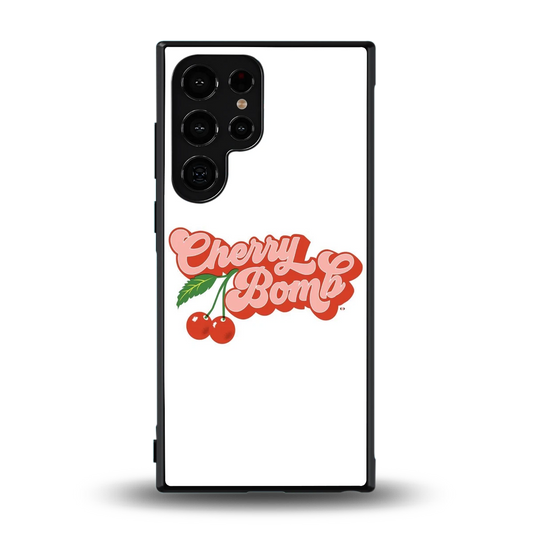 Cherry Bomb back phone cover | glass case for samsung galaxy s23 ultra