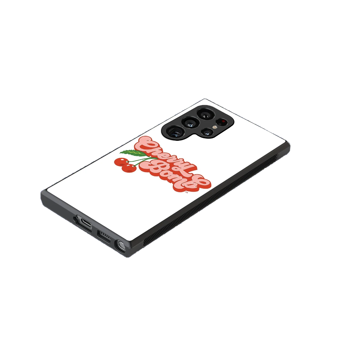 Cherry Bomb stylish phone case for samsung galaxy s23 ultra | glossy glass and slim fit