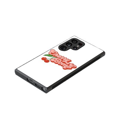 Cherry Bomb stylish phone case for samsung galaxy s23 ultra | glossy glass and slim fit
