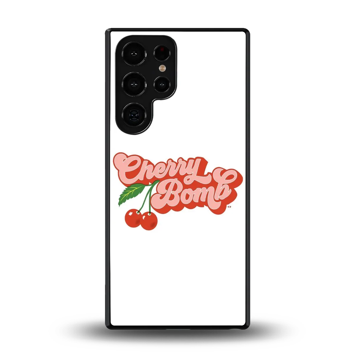 Cherry Bomb back phone cover | glass case for samsung galaxy s25 ultra