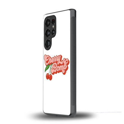 Cherry Bomb samsung galaxy s25 ultra mobile cover | shockproof glass phone case