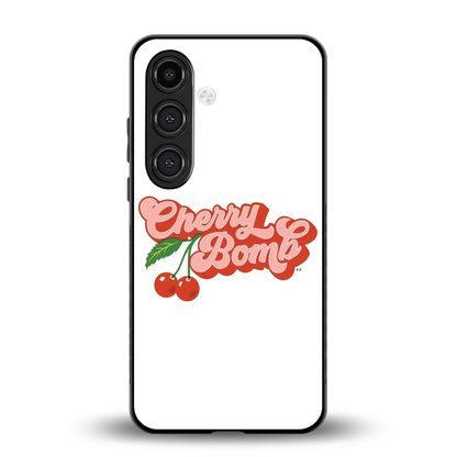 Cherry Bomb back phone cover | glass case for samsung galaxy s24