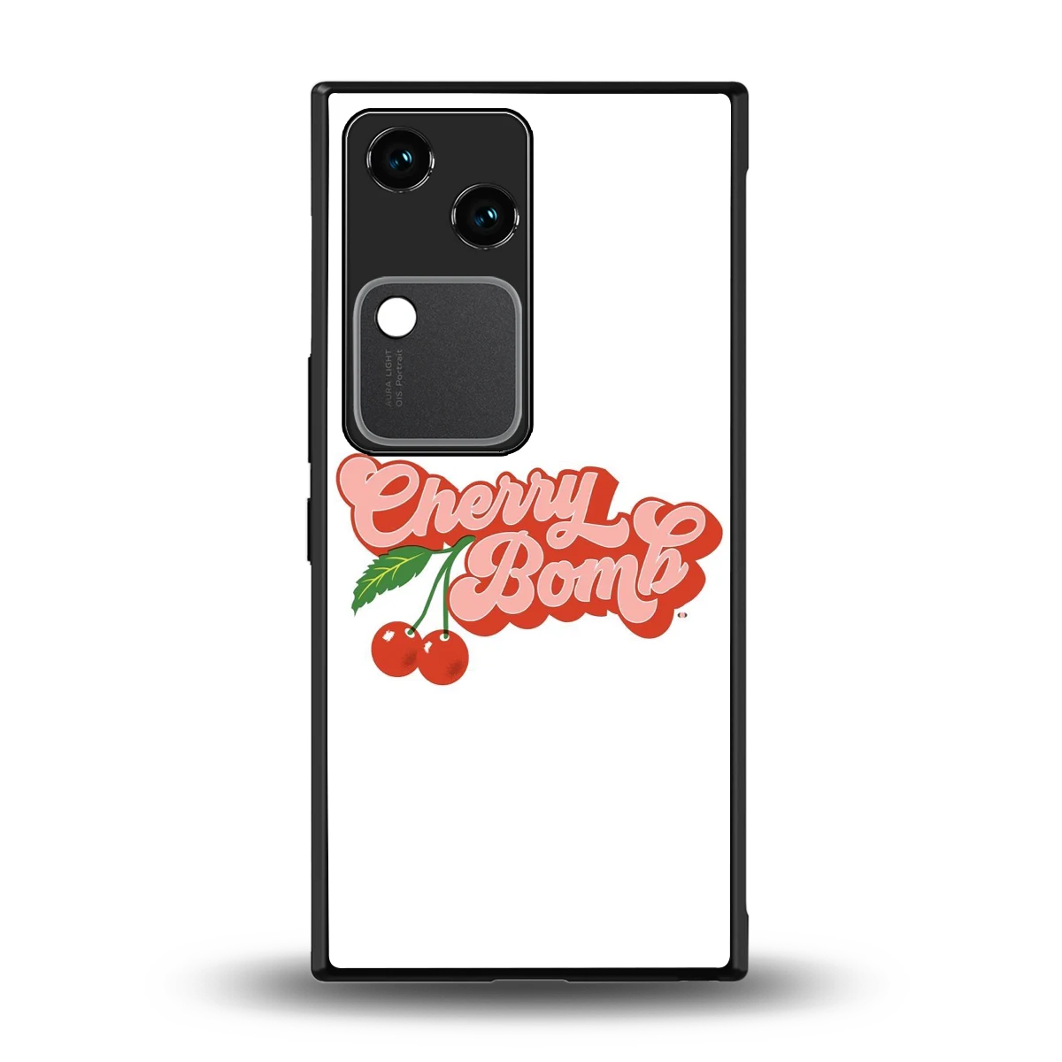 Cherry Bomb back phone cover | glass case for vivo v30