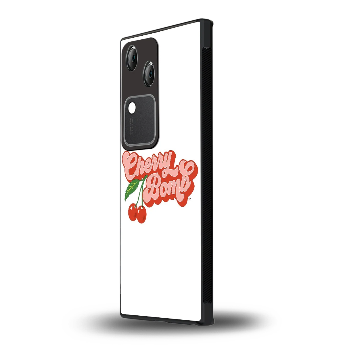 Cherry Bomb vivo v30 mobile cover | shockproof glass phone case