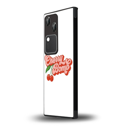 Cherry Bomb vivo v30 mobile cover | shockproof glass phone case