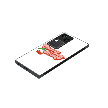 Cherry Bomb stylish phone case for vivo v30 | glossy glass and slim fit