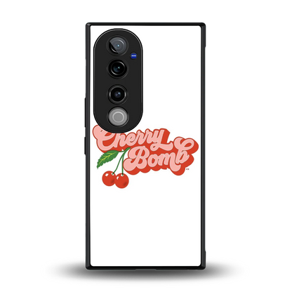 Cherry Bomb back phone cover | glass case for vivo v40 pro