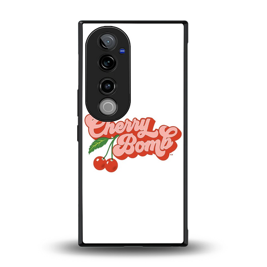 Cherry Bomb back phone cover | glass case for vivo v40 pro